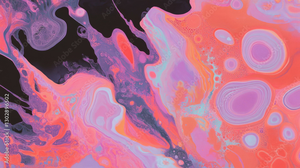 Aufkleber Vibrant abstract background with fractal patterns and dynamic colors