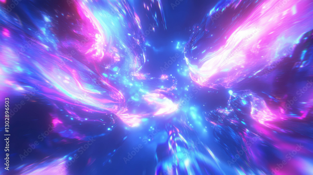Aufkleber Vivid abstract background with flowing streams of light for creative design