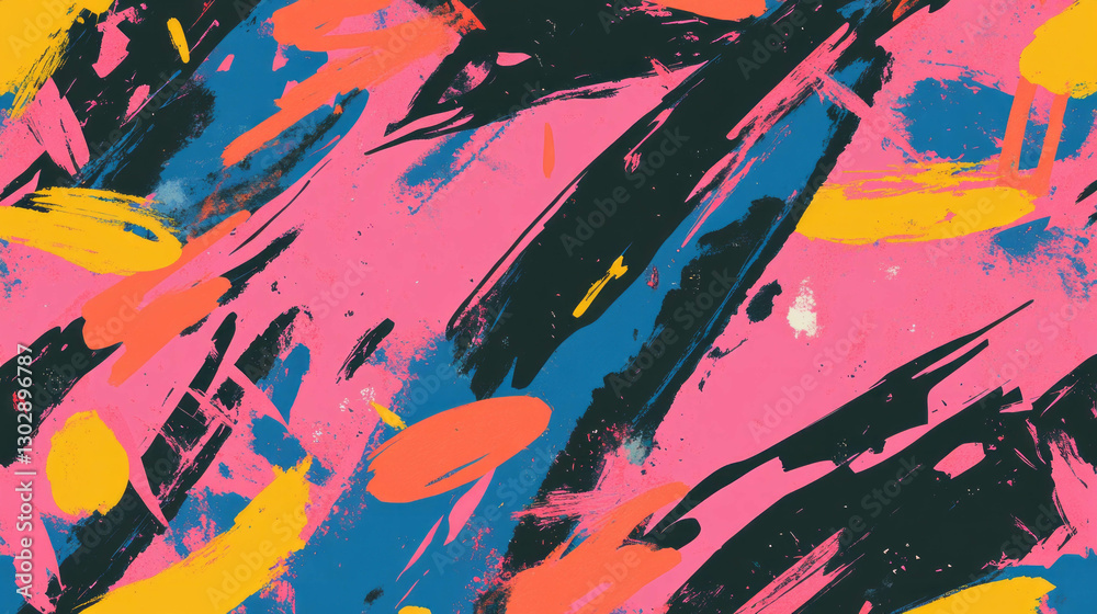 Poster Vibrant abstract background with fragmented colorful shapes for creative design