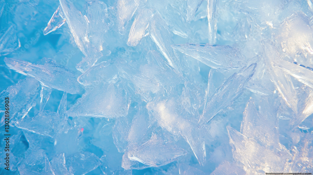 Poster Abstract winter background with frozen crystal patterns for creative design