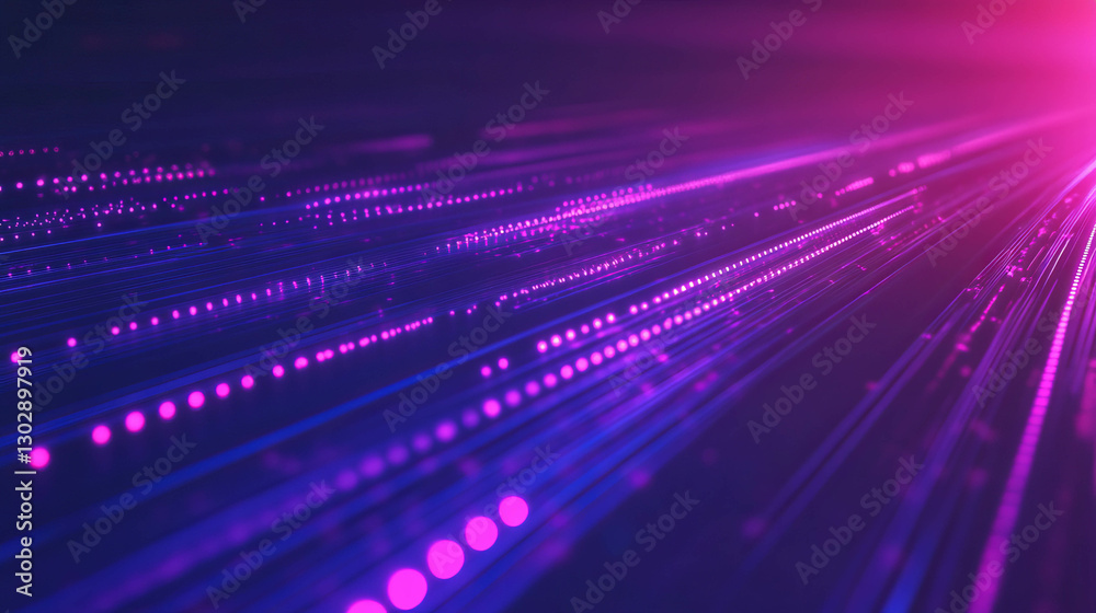 Poster Futuristic abstract background with intersecting neon lines and light effects