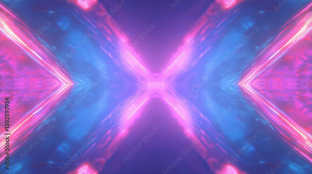 Aufkleber vibrant futuristic abstract background with intersecting neon lines