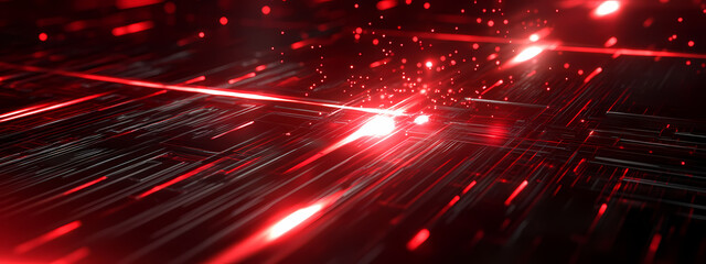 Sleek Carbon Fiber with Red Laser Beams