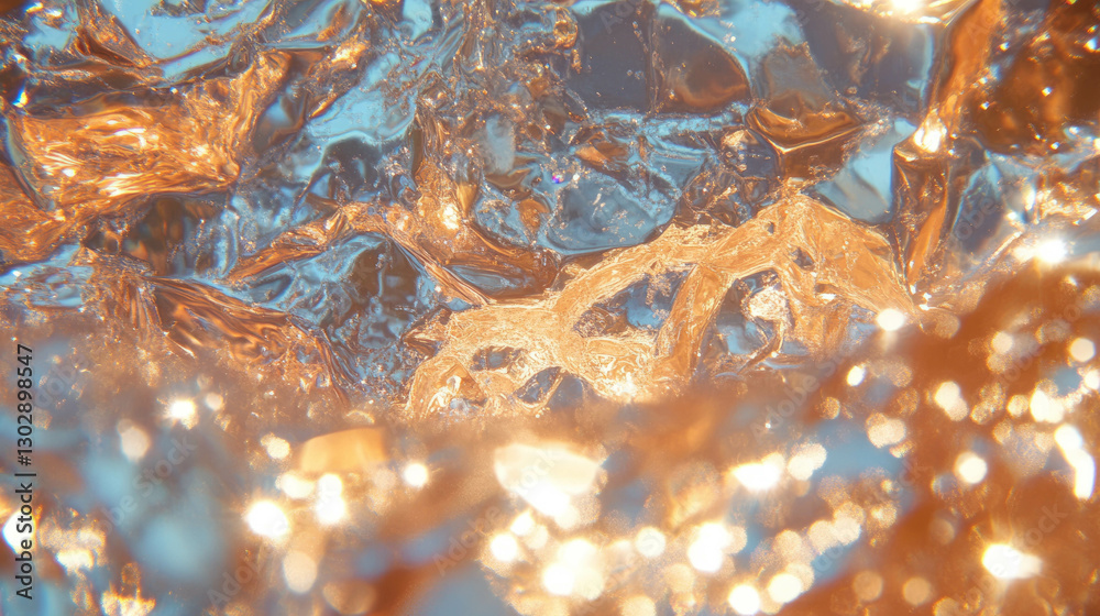 Poster abstract metallic reflection background for modern design and decoration