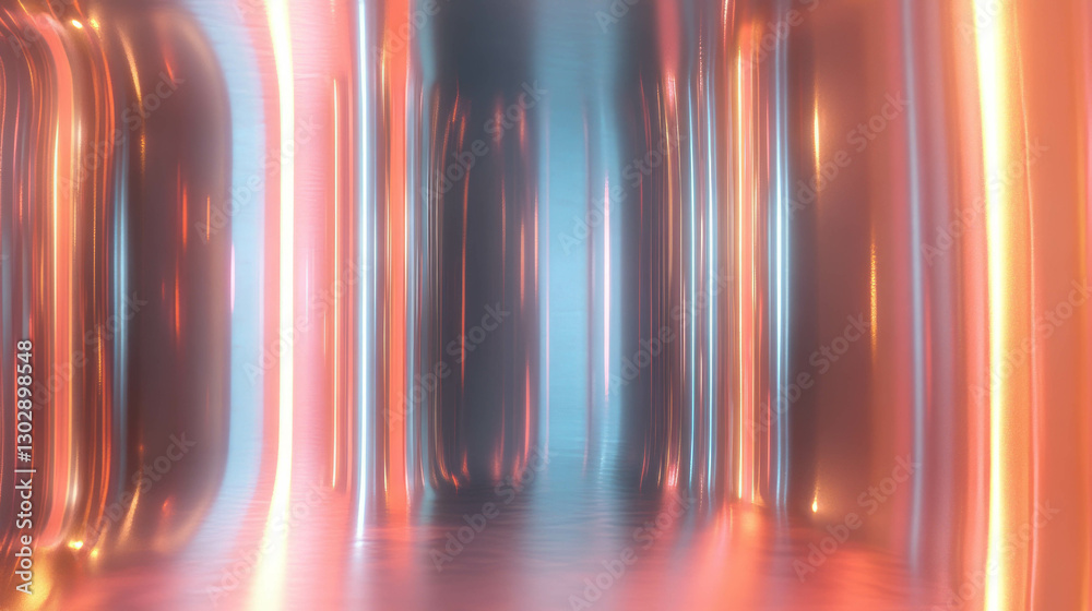 Poster Abstract metallic reflection background with vibrant light and enhanced sharpness for modern design