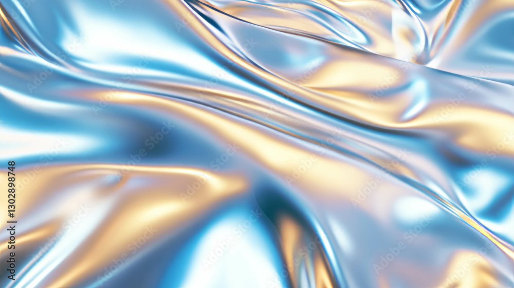 Poster metallic abstract background with enhanced reflections for modern design