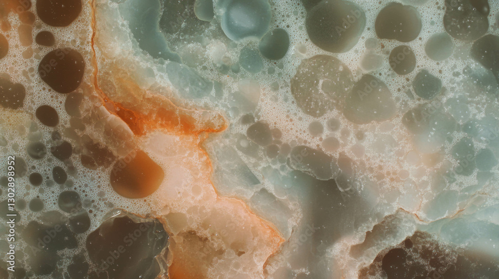 Poster abstract artistic background with microscopic textures and organic patterns for creative design