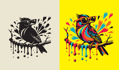 bird of paradise abstract vector illustration vector illustration of an abstract background