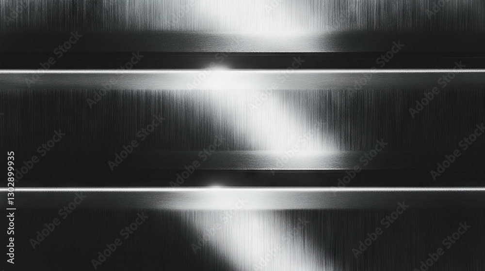 Poster abstract metallic texture with smooth brushed surfaces for modern design
