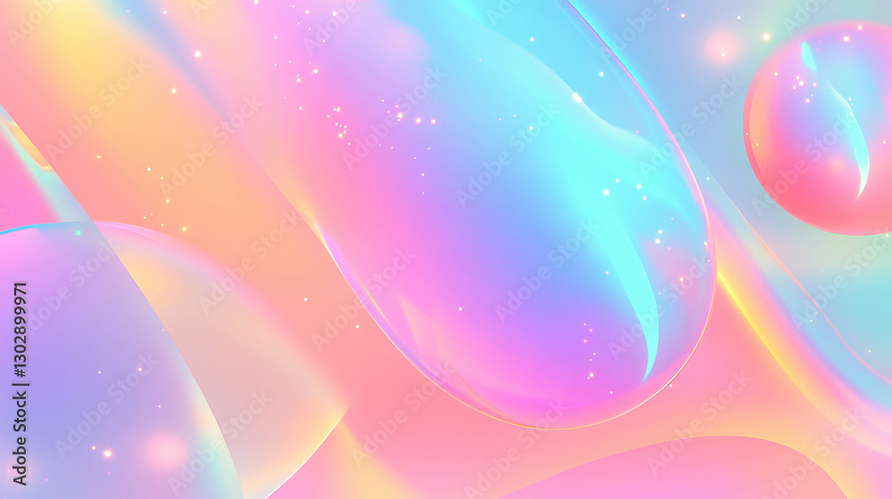 Aufkleber dreamy abstract background with soft pastel gradients for design and decoration