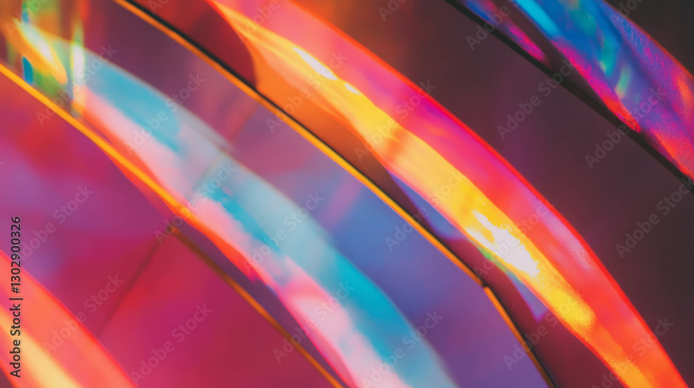 Poster vibrant abstract design with stained glass window pattern for creative projects