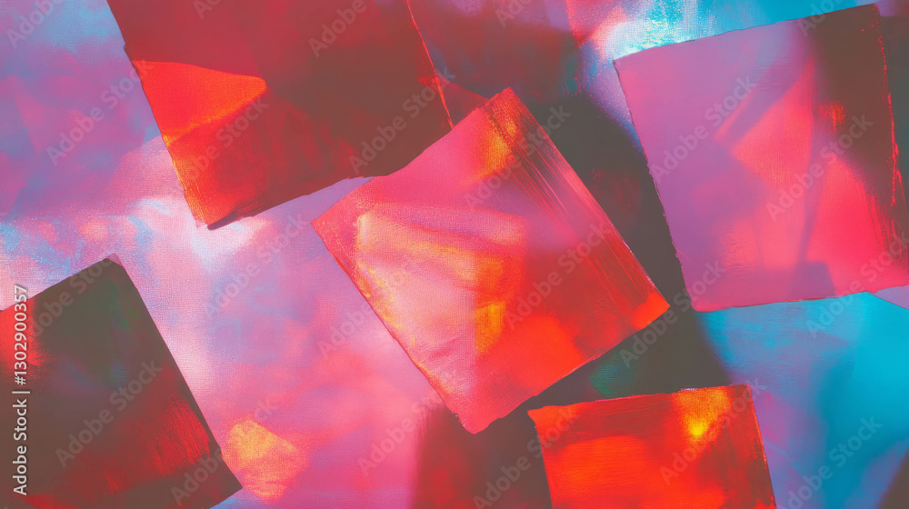 Poster vibrant abstract background with stained glass pattern for creative design