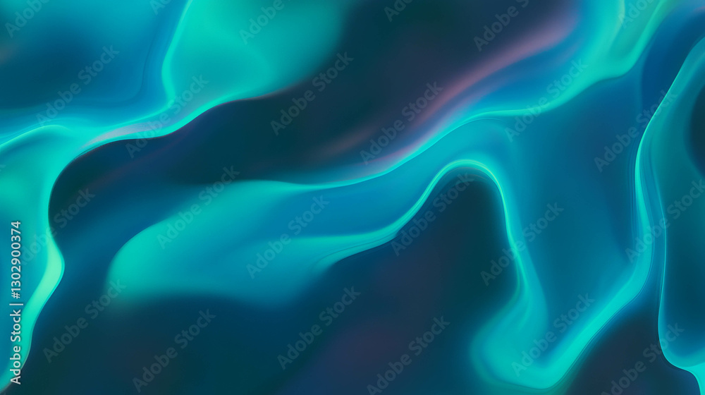 Poster abstract design with swirling blue green patterns for artistic backgrounds