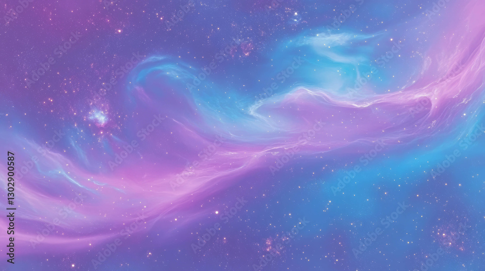 Aufkleber enchanting swirling galaxy patterns in abstract cosmic background