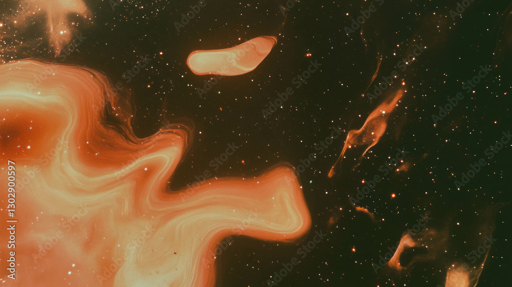 Poster Cosmic swirl: abstract galaxy patterns with vibrant colors for creative design