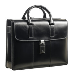 black briefcase isolated on white
