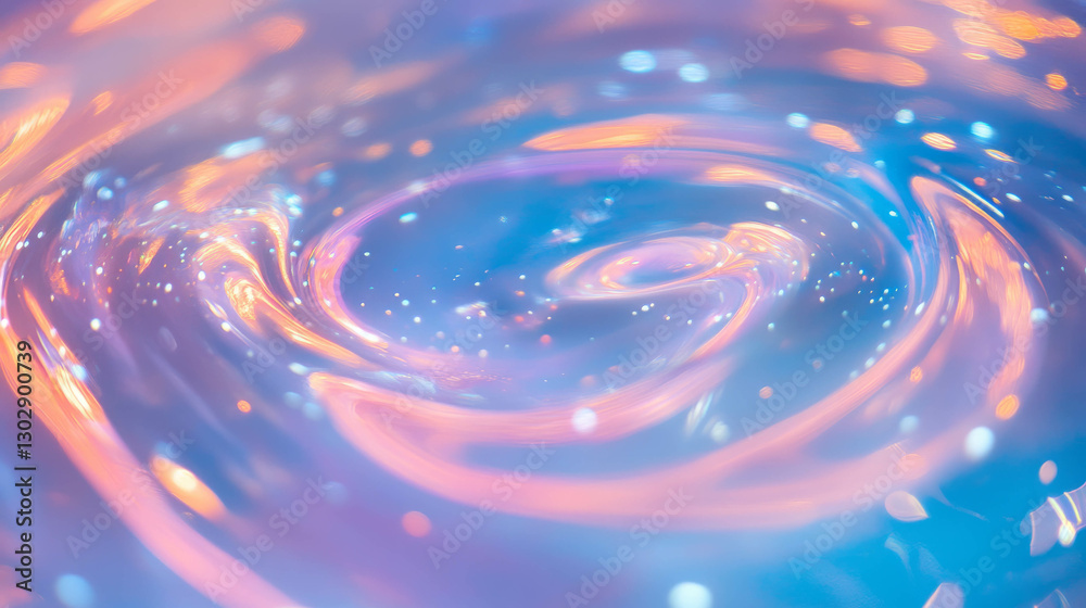 Poster Mesmerizing abstract galaxy swirl with vibrant color patterns for design applications