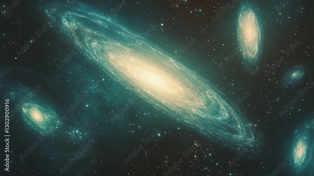 Poster mesmerizing abstract background with swirling galaxy patterns for cosmic designs