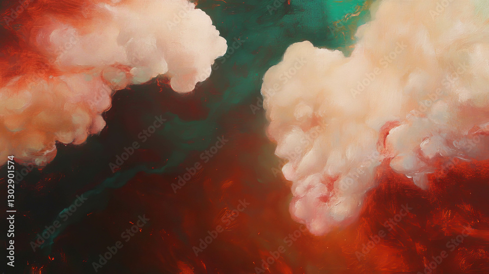 Poster vibrant abstract background with colorful textured brushstrokes for creative design