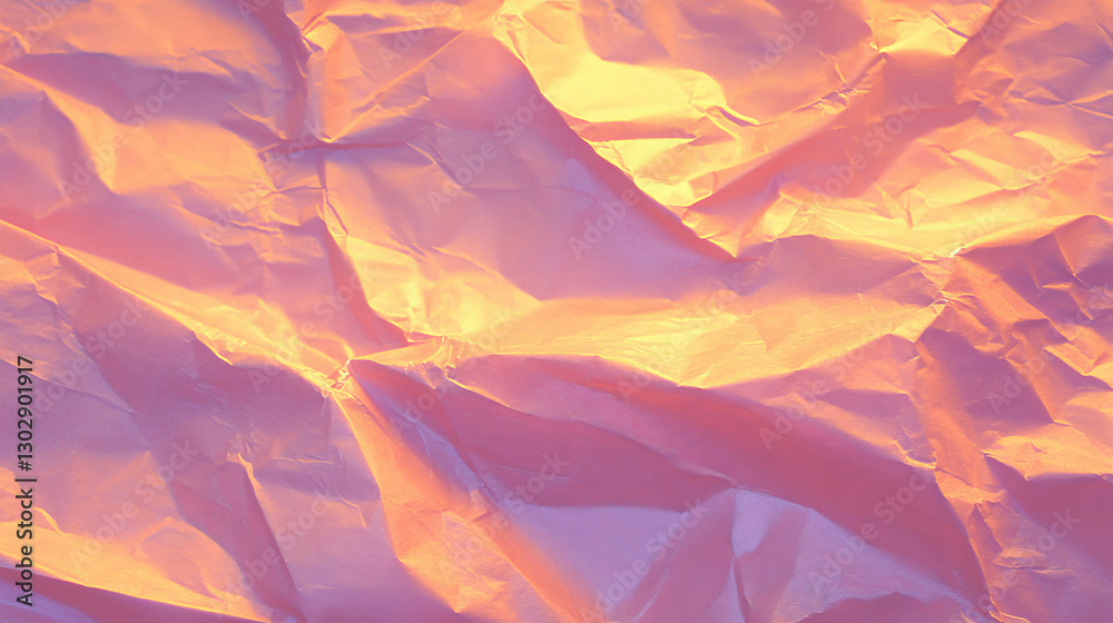 Poster abstract textured crumpled paper background in warm tones for creative design