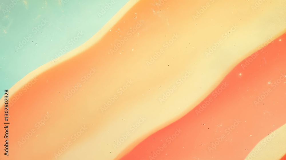 Poster colorful abstract background with wavy gradient and textured paper design