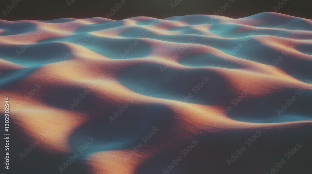 Poster abstract landscape with textured sand and warm color gradient