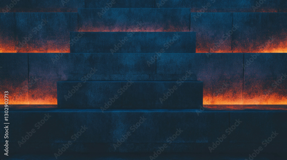 Poster mysterious dark stone texture with radiant abstract light effects for creative design