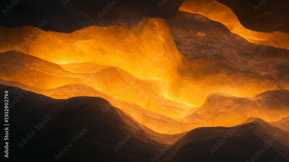 Poster abstract textured stone background with dramatic dark and golden layers