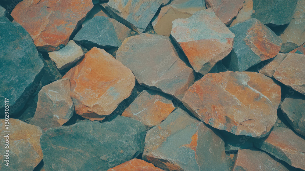 Poster earthy tones and textures: abstract background with stone surfaces for design projects