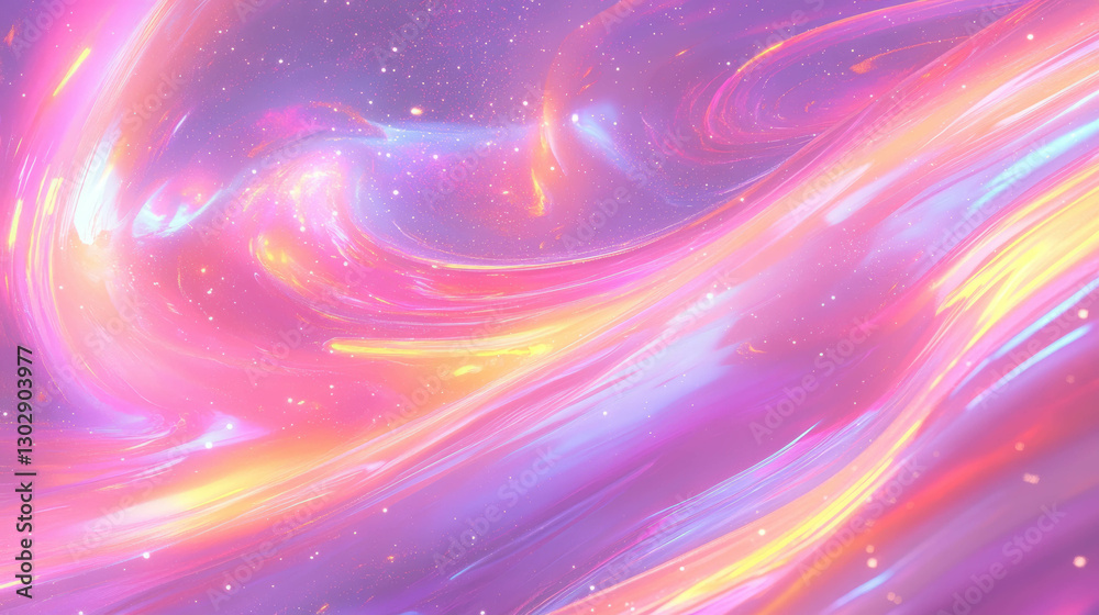 Poster abstract space background with swirling galaxies and nebulae for creative design