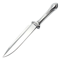 Obraz premium Elegant silver letter opener, close up.