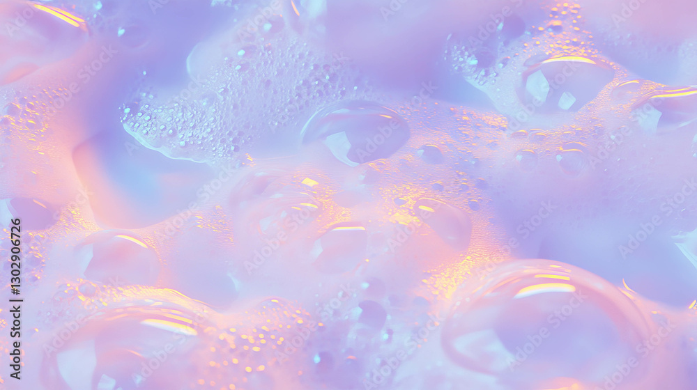 Poster abstract close-up of colorful liquid detergent texture for creative design