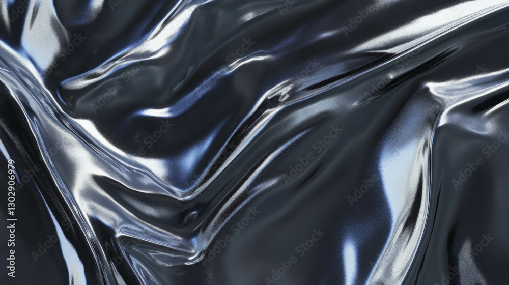 Poster close up of liquid mercury texture with reflective metallic surface