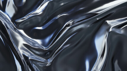 Close up of liquid mercury texture with reflective metallic surface