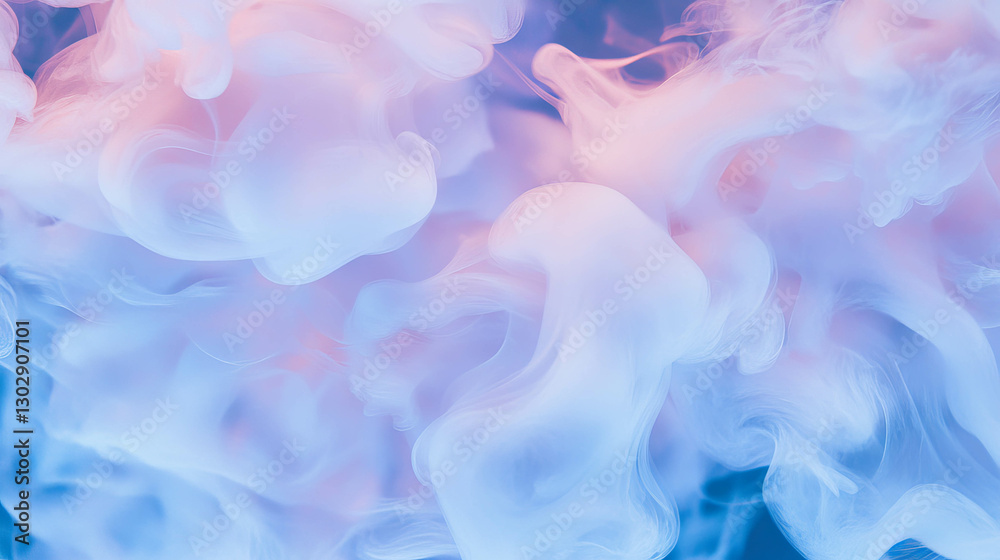 Poster abstract liquid nitrogen texture with ethereal swirls for futuristic design