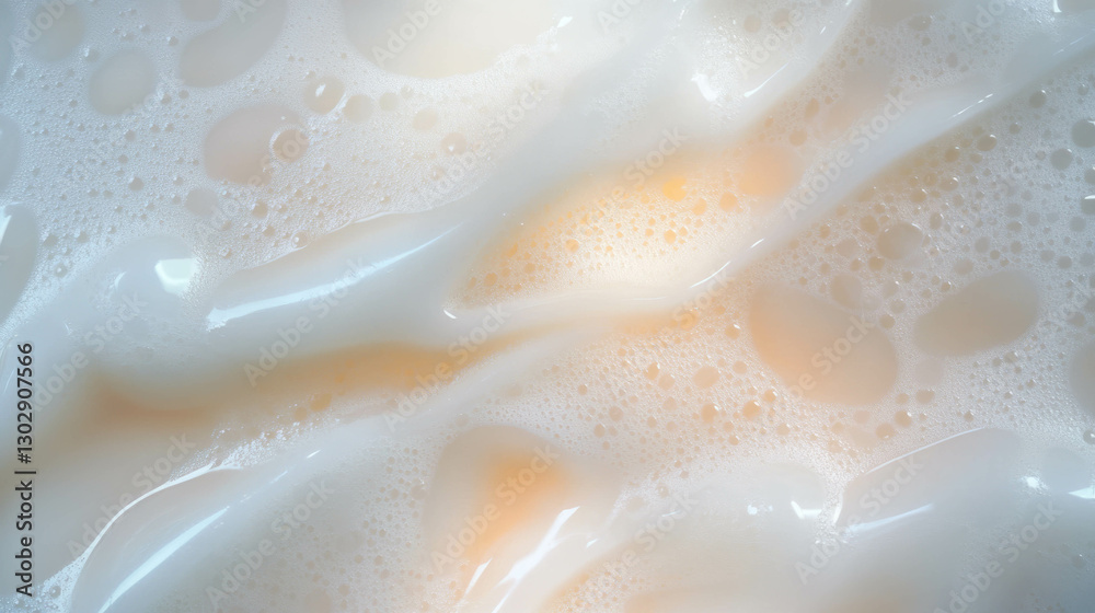 Poster close up of liquid wax texture with bubbles for artistic backgrounds and designs
