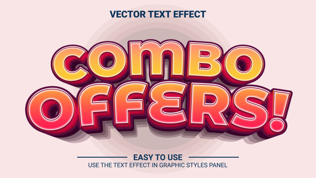3d combo offers editable text effect