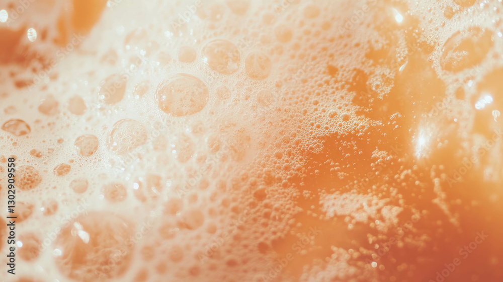 Poster close-up of elegant and clean ginger texture with bubbles