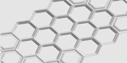 Abstract modern black and white hexagon pattern seamless concept   honeycom  white vector background . use for banner, template, web, wallpaper, vector illustration
