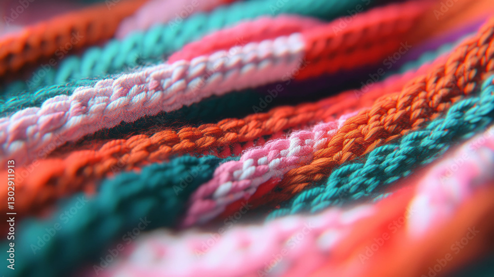 Poster intricate patterns of colorful woven fabric for creative design and textile inspiration