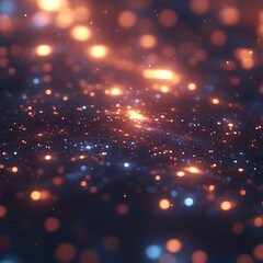 Fototapeta premium Abstract glowing particles, cosmic background