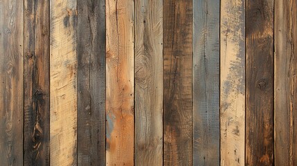 Rustic multicolored wood planks background texture.