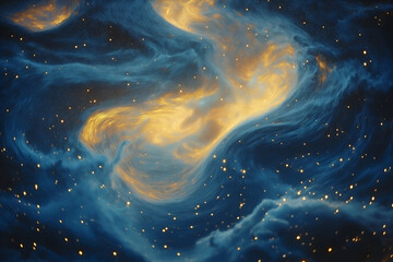 Abstract holographic neon fluid waves.