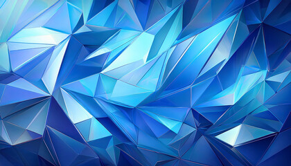 Obraz premium Cool abstract light blue and navy blue colored polygon shaped background wallpaper design