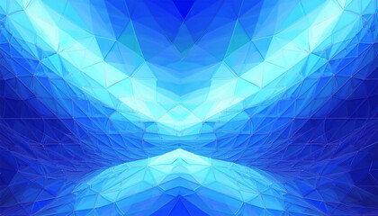 Obraz premium Cool abstract light blue and navy blue colored polygon shaped background wallpaper design