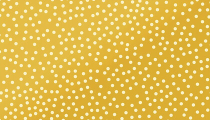 Yellow and beige colored polkadot pattern background with dots in abstract shapes and sizes as stylish wallpaper design or wrapping paper