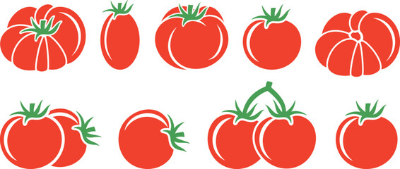 Tomato logo. Isolated tomato on white background