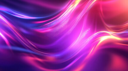 Obraz premium Abstract Neon Waves: Vibrant Pink and Purple Swirls