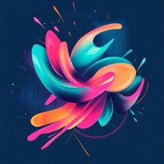 an abstract graphic for a T-shirt or tote bag