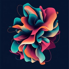 an abstract graphic for a T-shirt or tote bag